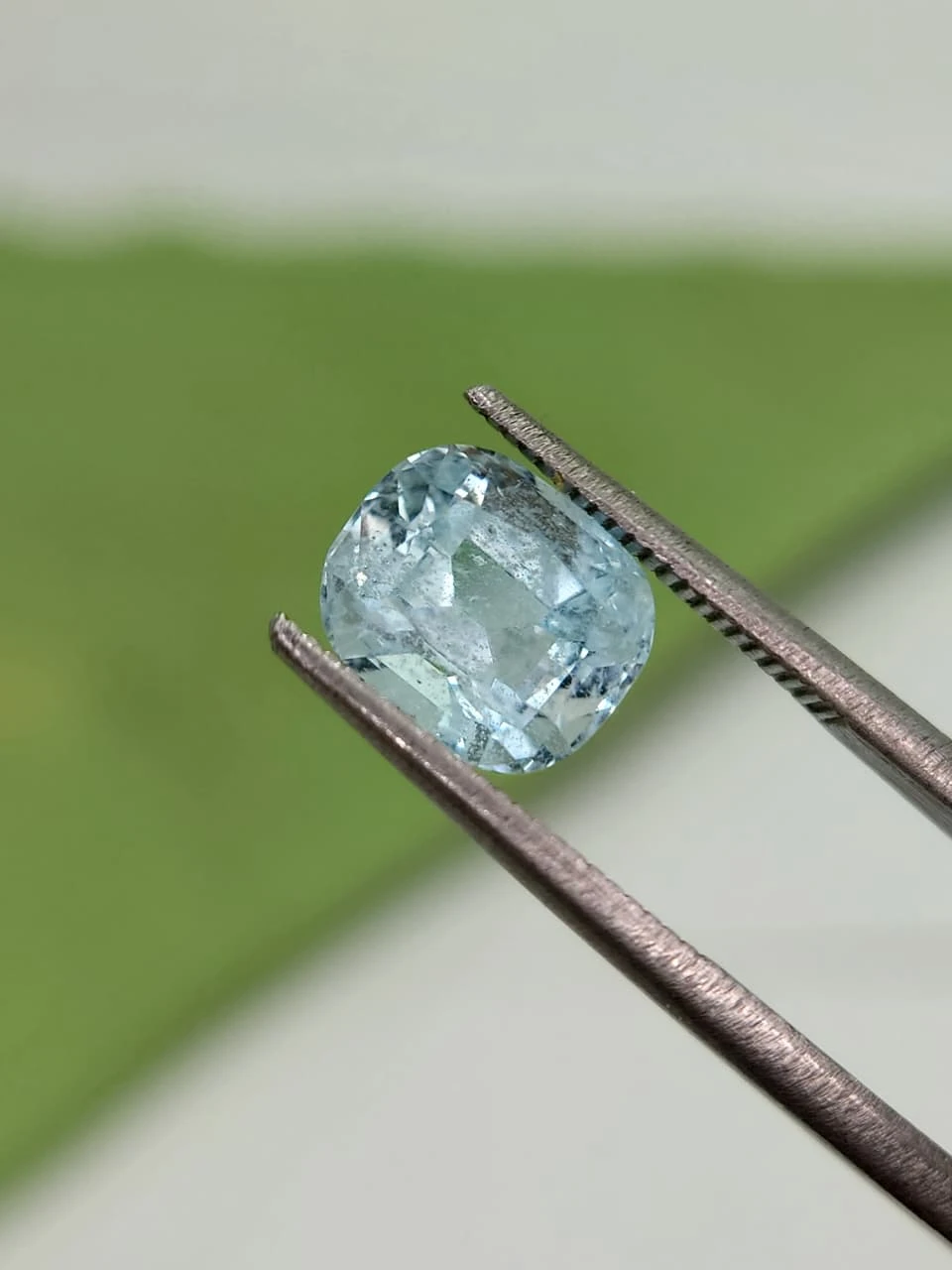 2.1ct Natural Cushion Faceted Aquamarrine from Pakistan — view 1